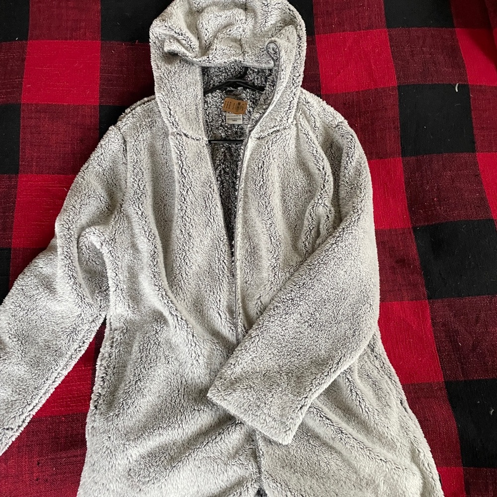 Victoria’s Secret pink fuzzy cardigan